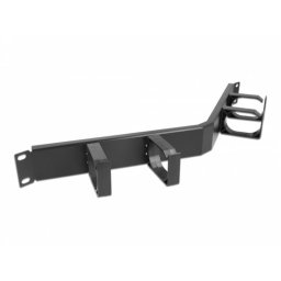 Panel organizador de cables DeLock 66667 1U 19" 4 ganchos metálico negro