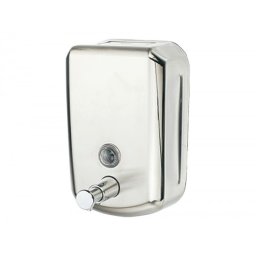 Dispensador manual q-connect de jabon 800 ml acero inoxidable 115x56x179mm