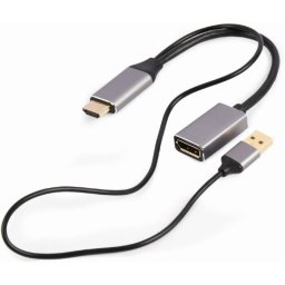 Gembird A-HDMIM-DPF-02 Cable Adaptador HDMI a DisplayPort Macho/Hembra 4K Negro