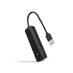 Hub Nanocable 3 puertos USB 3.0 1000 Mbps modelo 10.16.4604 con Ethernet RJ45