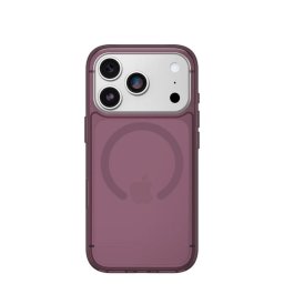 Funda para móvil OtterBox Symmetry Clear MagSafe Cover policarbonato rosa transparente protección militar para iPhone 17 Pro