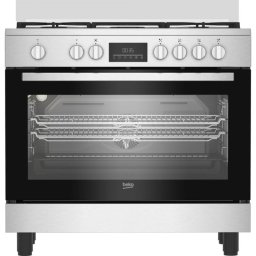 Cocina independiente Beko BGM11226EX acero inoxidable 5 fuegos gas horno eléctrico 111 L