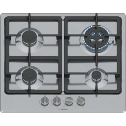 Placa de gas Bosch PGH6B5K90 4 zonas Wok Acero inoxidable Integrable