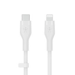Cable Lightning Belkin CAA009BT3MWH USB-C a Lightning 3 m Silicona Blanco