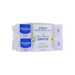 Mustela Crema Pack Duplo Pañal 2x100ml + Toallitas 70uds