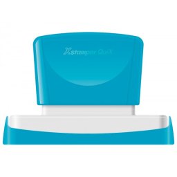 Sello x'stamper quix personalizable color azul medidas 28x78 mm q-24