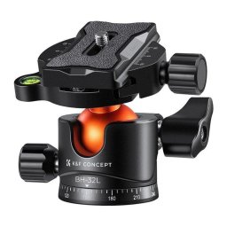 Rotula fotográfica K&F Concept KF28 con giro 360° y plato rápido