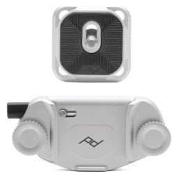 Soporte Peak Design Capture Clip V3 Plata para cámara con anclaje Arca Swiss