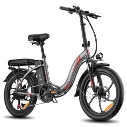 Bicicleta eléctrica Fafrees F20 250 W batería 36 V 18 Ah ruedas 20" plegable gris