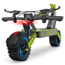 Patinete eléctrico GOKEEP F5 1000W Autonomía 70km Ruedas 11" Doble suspensión Verde