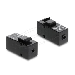 Adaptador de audio Delock 87233 3,5mm Hembra a Hembra Negro