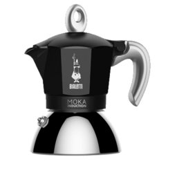 Bialetti Moka Induction Cafetera Italiana 0,4 L Negro/Plata