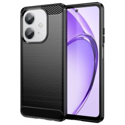 Max Power Digital Funda Fibra de Carbono Antigolpes Silicona Negra para OPPO A40