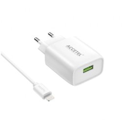Cargador de pared Accetel AC333 USB 2.4A con cable Lightning 1 m