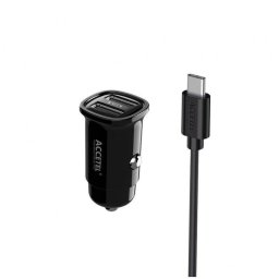 Cargador de coche Accetel CC536 USB-A 3.1A con cable USB-C 100 cm