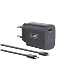 Cargador de pared Accetel Ac852 carga rápida PD 25W cable USB-C a Lightning