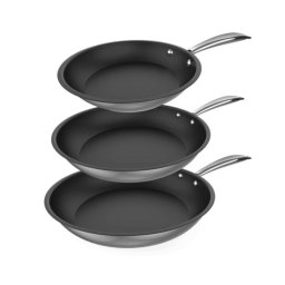 Cecotec Set de Sartenes Polka Classy 20-24-28 Bucket Set Steel Diámetro 20-24-28cm Acero Inoxidable