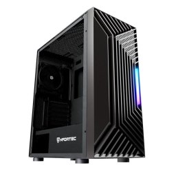 Nfortec Nervia ARGB Torre ATX Frontal Mallado 3D Cristal Templado 4 Ventiladores Negra