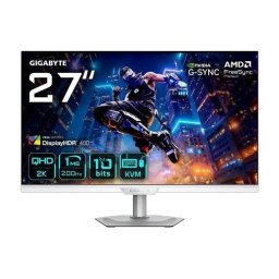 Monitor Gigabyte M27Q2 ICE 27" QHD 200Hz SS-IPS Quantum Dot HDR400 1ms FreeSync Premium Blanco