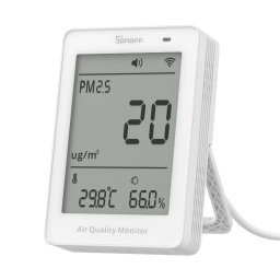 Monitor de calidad del aire Sonoff Airguard PM2.5 PM10 Wi-Fi Matter USB-C Blanco
