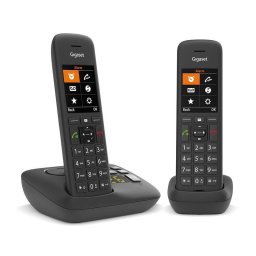Teléfono inalámbrico Gigaset C575A Duo Negro con contestador y agenda 200 contactos