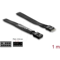 DELOCK 86059 - Cable plano de audio HD, cable de extensión para placa base, con