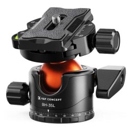 Rótula K&F CONCEPT 360 Metálica 35 mm doble control burbuja compatible cámaras