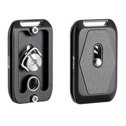 Placa rápida Leofoto NP-65 con anclaje QD Magpul y compatibilidad Arca-Swiss