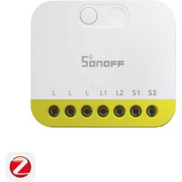 SONOFF SON MINI-ZB2GS-L - Actuador de conmutación de 2 canales, Zigbee, sin conductor neut