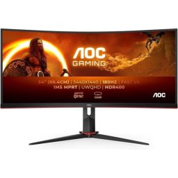 Monitor AOC CU34G2XP/BK 34" UltraWide QHD 180Hz VA Curvo HDR400 Ajuste altura