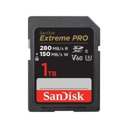 Tarjeta SDXC Sandisk SDSDXEP-1T00-GN4IN 1TB UHS-II V60 280MB/s 150MB/s