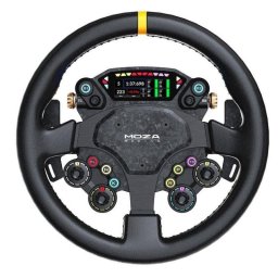 Volante Moza CS Pro 325 mm fibra carbono pantalla RGB PC