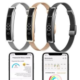 Pulsera de Actividad Smartia Vital Band Bluetooth Plata monitor de salud sueño y 20 modos deporte