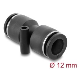 Conector neumático Delock 60745 M12 hembra metal negro 10 bar