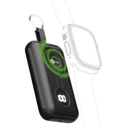 GOOBAY 76253 - Banco de energía, MagSafe, 2500 mAh, USB-C, para el reloj APPLE