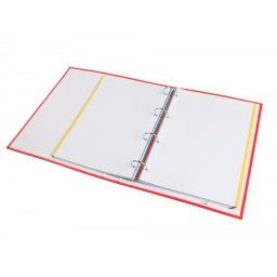 Carpeta con recambio liderpapel a4 cuadro 5 mm 120 hojas 80 g forrada 4 anillas 40 mm redondas colores surtido