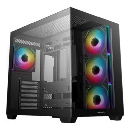 Torre DeepCool CG530 4F Negro ATX Vidrio Templado 4 Ventiladores 285x440x399mm