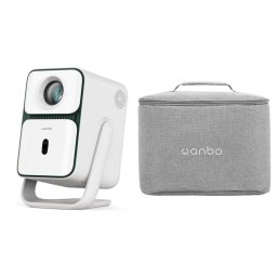 Wanbo T2 Ultra Proyector FullHD 500 Lúmenes ANSI Android TV 11 + Bolsa de Transporte Gris Claro