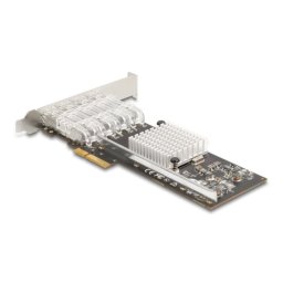 Tarjeta de Red Delock 88342 PCI Express x4 4x SFP 1 Gbps para PC y servidor
