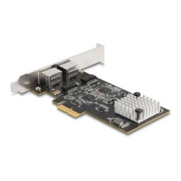 Tarjeta de Red Delock 81261 PCI Express x2 5 Gbps Dual RJ45 VLAN Low Profile