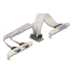 Adaptador Mini PCI Express Delock 95277 RS-232 Paralelo 2 Puertos Serie