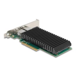 Tarjeta de Red Delock 88522 PCI Express 10 GbE Dual RJ45 Soporte Jumbo Frames