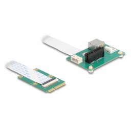 Adaptador Mini PCI Express Delock 64345 PCIe x1 USB 2.0 Verde