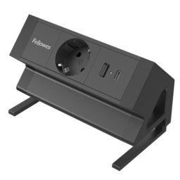 Regleta Fellowes 100137172 1 Toma Tipo F 2 USB (A y C) 2 m Interior Negra