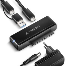 Adaptador Axagon ADSA-FPX USB-C a SATA para discos 2,5 y 3,5 pulgadas