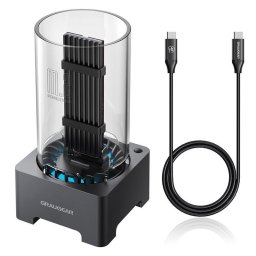 Base de conexión Graugear G-M2DK-U4-40G para SSD M.2 NVMe USB 3.2 Gen 2 con ventilador