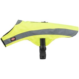 Chaleco reflectante para perro TRIXIE 30092 S amarillo poliéster ajuste correa