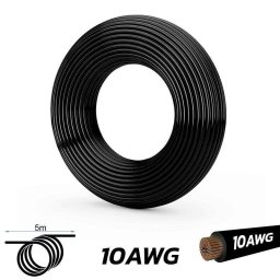 Cable eWheel Ewm969 Negro 10 AWG 5 m Flexible para Vehículos Eléctricos