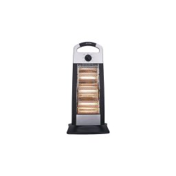 Estufa Eléctrica de Cuarzo Bilake 1200W Negro/Plata Calentamiento Rápido