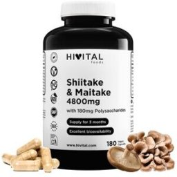 Hivital Foods HIVITAL Shiitake y Maitake 4800 mg 180 cáps